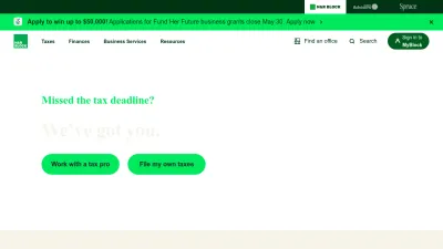 Screenshot preview of hrblock.com