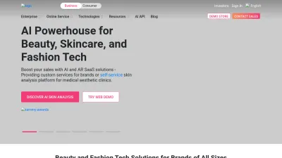 Screenshot of Perfectcorp.com