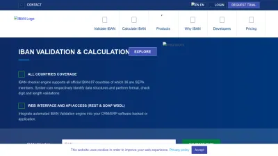 Screenshot preview of iban.com
