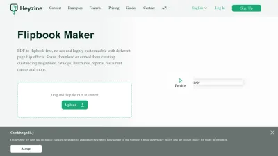 Screenshot of Heyzine.com
