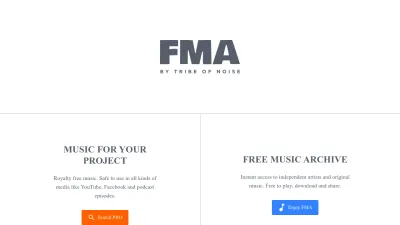 Screenshot preview of freemusicarchive.org