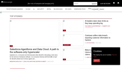 Screenshot preview of siliconangle.com