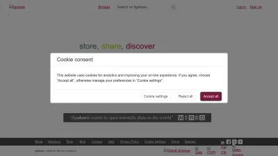 Screenshot of Figshare.com