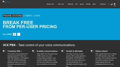Screenshot of 3cx.com