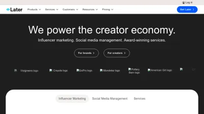 Screenshot preview of later.com