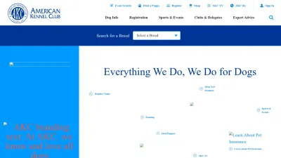 Screenshot of Akc.org