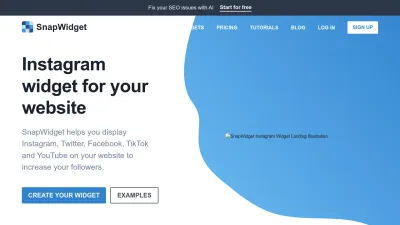 Screenshot of Snapwidget.com