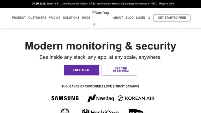 Screenshot of Datadoghq.com