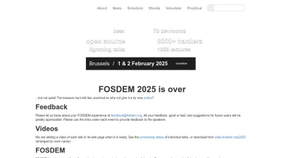 Screenshot preview of fosdem.org