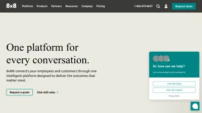 Screenshot of 8x8.com