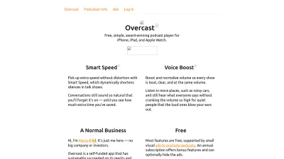 Screenshot of Overcast.fm