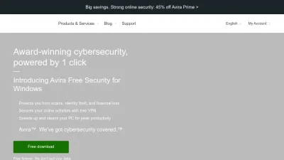 Screenshot of Avira.com