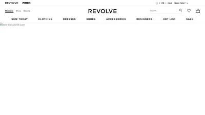 Screenshot preview of revolve.com