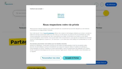 Screenshot of Pagesjaunes.fr