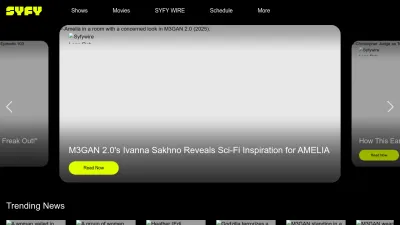Screenshot preview of syfy.com