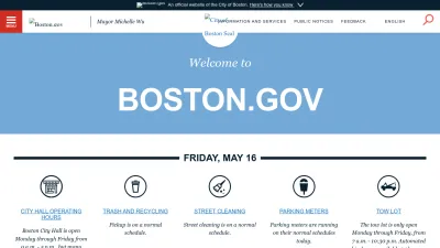 Screenshot of Boston.gov