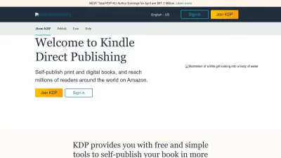 Screenshot of Kdp.amazon.com