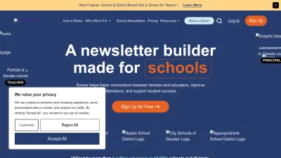 Screenshot preview of smore.com