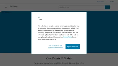 Screenshot preview of ppg.com