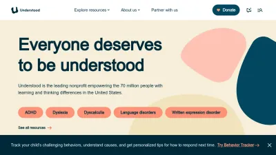 Screenshot of Understood.org