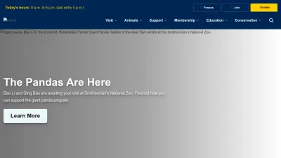Screenshot of Nationalzoo.si.edu
