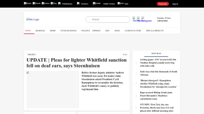 Screenshot preview of news24.com