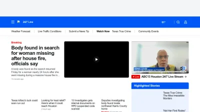 Screenshot preview of abc13.com
