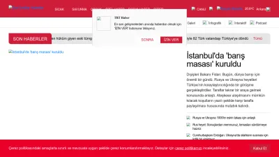 Screenshot of Trthaber.com