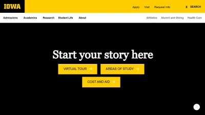 Screenshot of Uiowa.edu