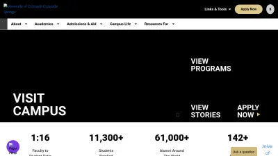 Screenshot of Uccs.edu