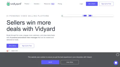 Screenshot of Vidyard.com