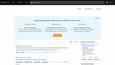 Screenshot preview of stackexchange.com