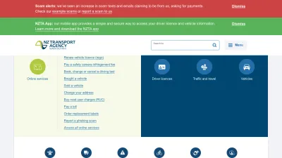 Screenshot of Nzta.govt.nz