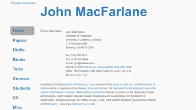 Screenshot of Johnmacfarlane.net