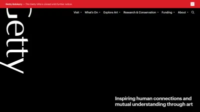Screenshot of Getty.edu