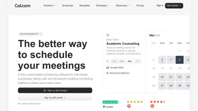 Screenshot preview of cal.com