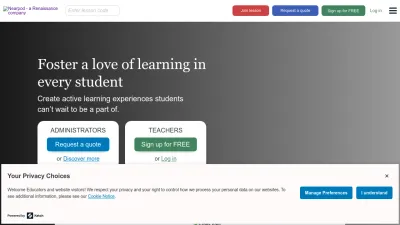 Screenshot of Nearpod.com