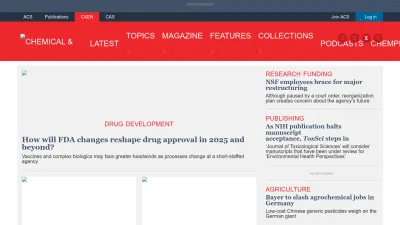 Screenshot of Cen.acs.org
