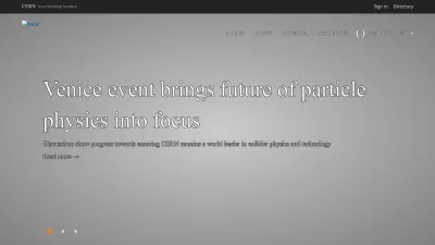 Screenshot preview of home.cern