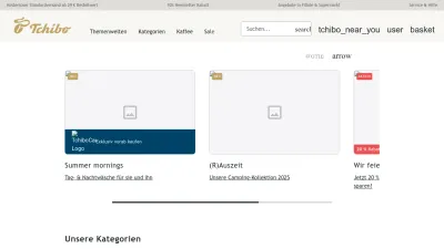 Screenshot preview of tchibo.de