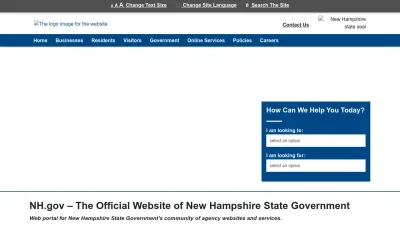 Screenshot preview of nh.gov