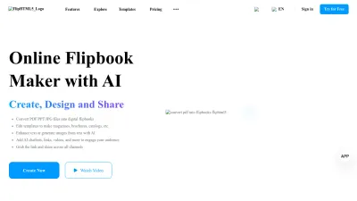 Screenshot preview of fliphtml5.com