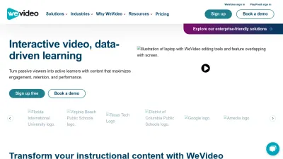 Screenshot preview of wevideo.com