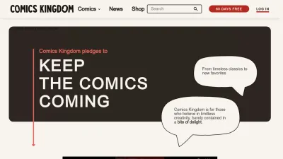 Screenshot of Comicskingdom.com