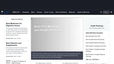 Screenshot preview of health.usnews.com