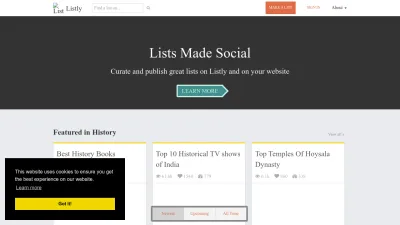 Screenshot of List.ly