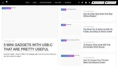 Screenshot of Slashgear.com