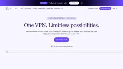 Screenshot preview of protonvpn.com