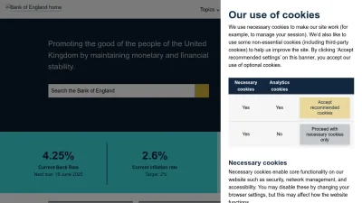 Screenshot preview of bankofengland.co.uk