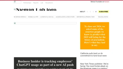 Screenshot of Niemanlab.org